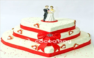 Wedding Cakes - White Forest - 5 Kgs - Heart